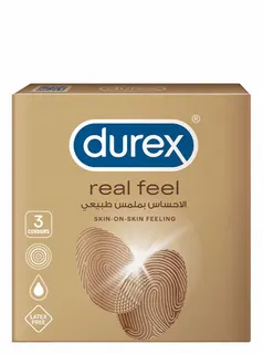Durex Real Feel Condoms, 3 Pieces