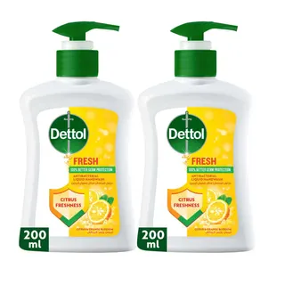 Dettol Fresh Citrus & Orange Blossom Scent Liquid Handwash Pump, 2x200ml