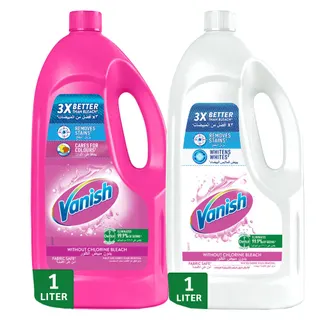 Vanish Liquid Fabric Stain Remover for Coloured & Whites, 1L+ White Clothes, 1L