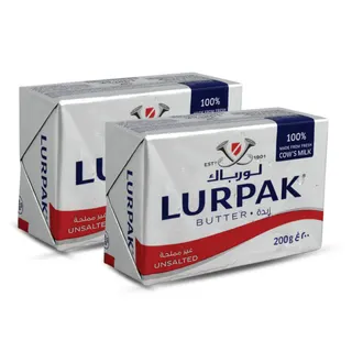 Lurpak Unsalted Butter, 2x200g
