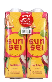 Sunsei Cocktail Fruit Drink - no added preservatives, no added sugar, 2x1L