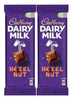 Cadbury Dairy Milk Hazelnut Chocolate Slabs, 2x85g