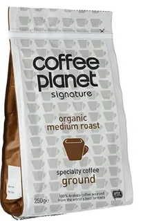 Coffee Planet Organic Medium Roast Ground Coffee 250 g