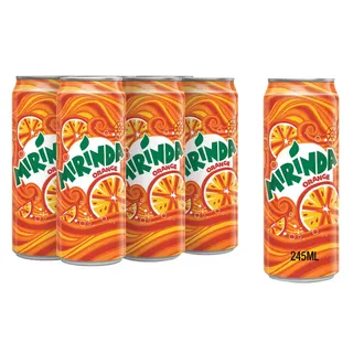 Mirinda Orange Soft Drink Can, 6x245ml