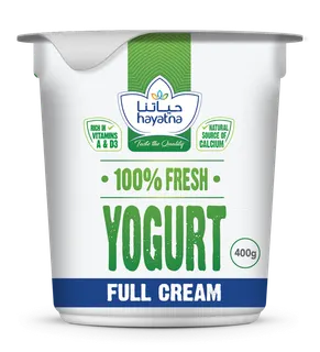 Hayatna 100% Fresh Full Cream Yoghurt, UAE, , 400g