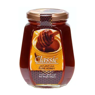Classic Pure Honey Glass Bottle, 500g