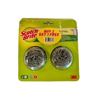 Scotch Brite Stainless Steel Scrubber Value Pack, 3 Pieces