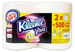 Kleenex Maxi Roll Tissues, 2x250m
