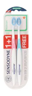 Sensodyne Multicare Pink & Blue Medium Toothbrushes for Sensitive Teeth, 2 Pieces