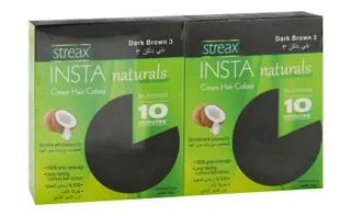 Streax Insta Naturals Dark Brown Hair Color, 2 Pieces