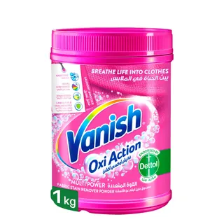 Vanish Oxi Action Fabric Stain Remover Powder for Coloured & White Clothes, 1kg
