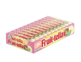 Fruit-tella 2 In 1 Strawberry Banana Flavour Chewy Candy, 20x32.4g