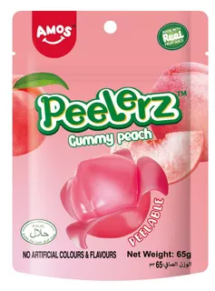 Amos Peelerz Gummy Peach, 65g