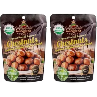 Lareeno Organic Peeled Roasted Chestnuts, 2x100g