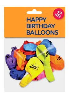 Birthday Balloon Pack, 12 Pieces