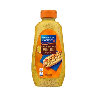 American Garden U.S. Mustard Spicy Brown, Gluten-Free, Vegan, 340g