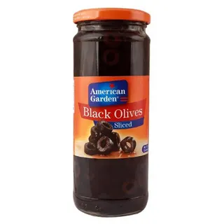 American Garden Sliced Black Olives, 450g