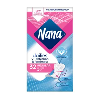 Nana V-Protection & Freshness Daily Pads, 32 Pads