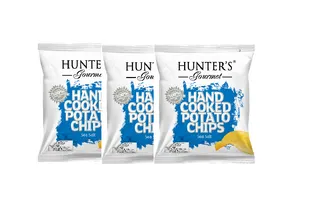 Hunter's Gourmet Hand Cooked Potato Chips Assorted Flavours Pack of 3x40g