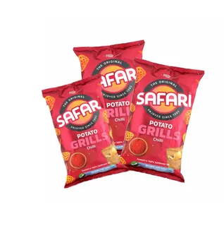 Safari Potato Grills Chilli, 3x 60g
