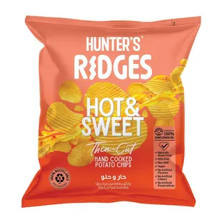 Hunter Thin-Cut Hand Cooked Potato Chips Hot & Sweet Flavor, 40g