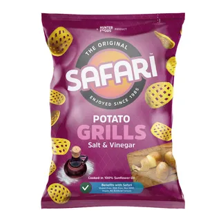 Safari Potato Grills Salt & Vinegar Pufak 60g