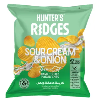 Hunter's Ridges Sour Cream & Onion Potato Chips, 40g