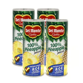 Del Monte 100% Pineapple Juice, 4x240ml