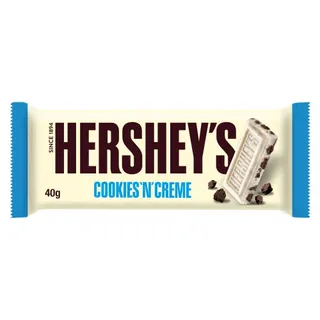Hershey's Cookies 'n' Cream Chocolate Bar, 40g