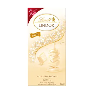 Lindt Lindor Irresistibly Smooth Swiss White Chocolate Slab, 100g