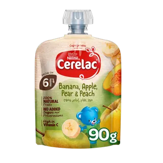Cerelac Banana, Apple, Pear & Peach Baby Food, 90g