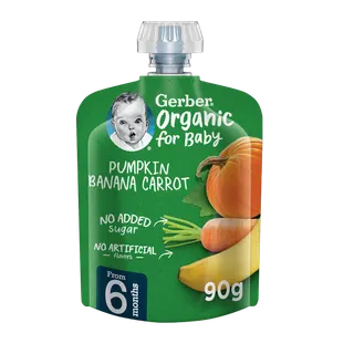 Gerber Organic Pumpkin Banana Carrot Baby Food, 90g