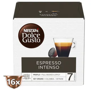 Nescafe Dolce Gusto Espresso Intenso Coffee, 16 Capsules