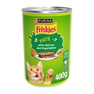 Friskies Pate with Chicken & Vegetables Cat Food Can, 400g