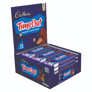 Cadbury Timeout Wafer Chocolate Bar, 12x41.6g