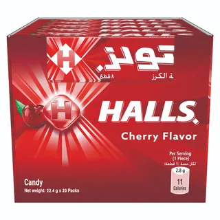 Halls Candy with Cherry Flavour, 20x22.4g