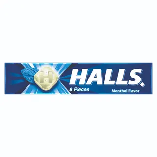 Halls Menthol Flavored Candy, 8 Pieces, 22.4g