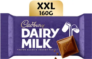 Cadbury Dairy Milk Plain Chocolate Bar, 160g
