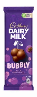Cadbury Dairy Milk Bubbly Chocolate Bar, 87g