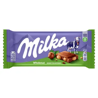 Milka Whole Hazelnut Chocolate, 90g