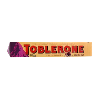 Toblerone Swiss Milk Chocolate Bar with Fruit & Nut, Honey & Nougat, 100g