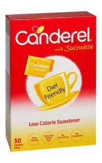 Canderel Sucralose Low Calorie Sweetener, 50 Sachets, 100g