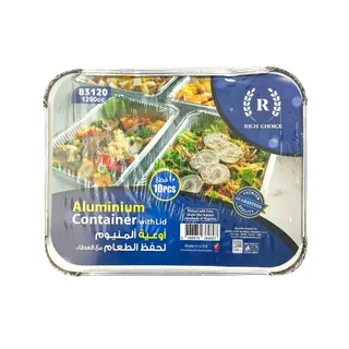 Rich Choice Aluminium Container 83120/1200cc, 10 Pieces