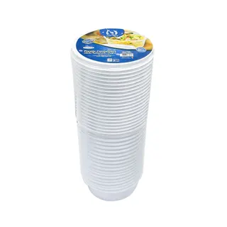 Rich Choice Plastic Container with Lid, 225ml, 20 Pieces