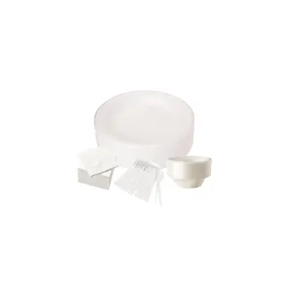 Rich Choice Promo Pack - Foam Plates, 10 Pieces + Plastic Spoon, 50 Pieces + Paper Napkin + Foam Bowl, 10 Pieces