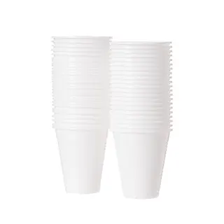 Rich Choice Plastic White Cups, 6oz, 50 Pieces