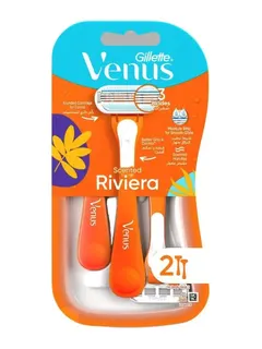 Gillette Venus Riviera 3 Blade Disposable Razors, 2 Pieces