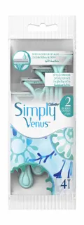 Gillette Simply Venus 2 Blade Razors with Aloe, 4 Pieces