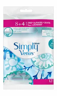 Gillette Simply Venus 2 Blade Razors, 12 Pieces
