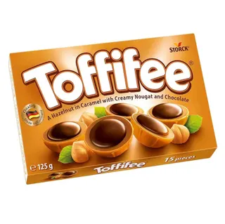 Storck Toffifee Chewy Nougat Caramel Cups with Hazelnut & Chocolate, 125g